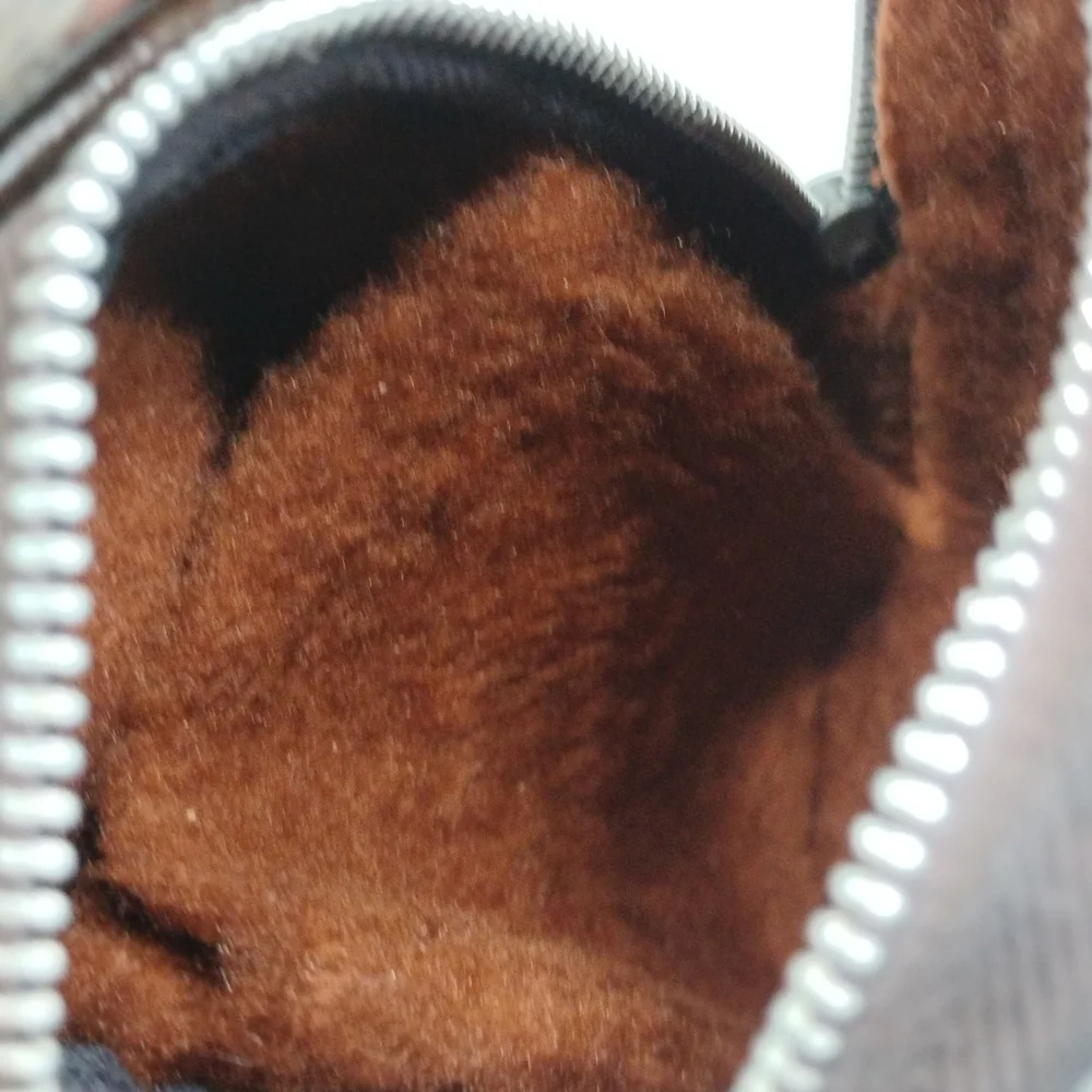 Vtg Wo/Men's Leather Belt Pouch Clip-on Waist Bag Soft 100% Cashmere Inside Nice